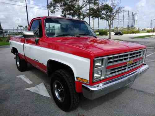 Chevrolet C 10 C K 10 1985 Restored Red On White Chevrolet One Owner Cars For Sale