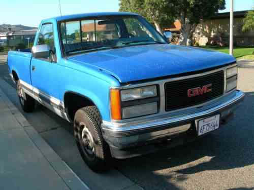 gmc sierra 1500 1991 this is a bright blue gmc half ton 4x4 one owner cars for sale gmc sierra 1500 1991