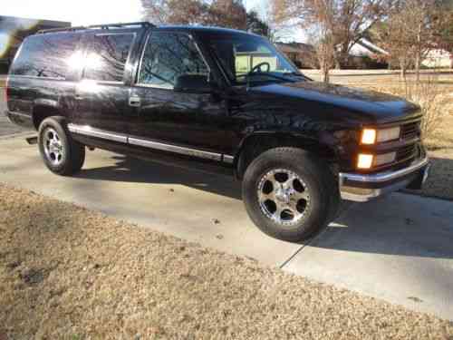 gmc suburban 1995 very nice 3 4 ton rating black chevy one owner cars for sale gmc suburban 1995