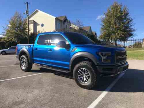 Ford F 150 Raptor Blue Crew Cab Pickup 4 Door Loaded 2017